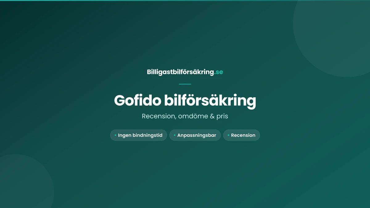 Gofido bilförsäkring — recension, omdöme och pris
